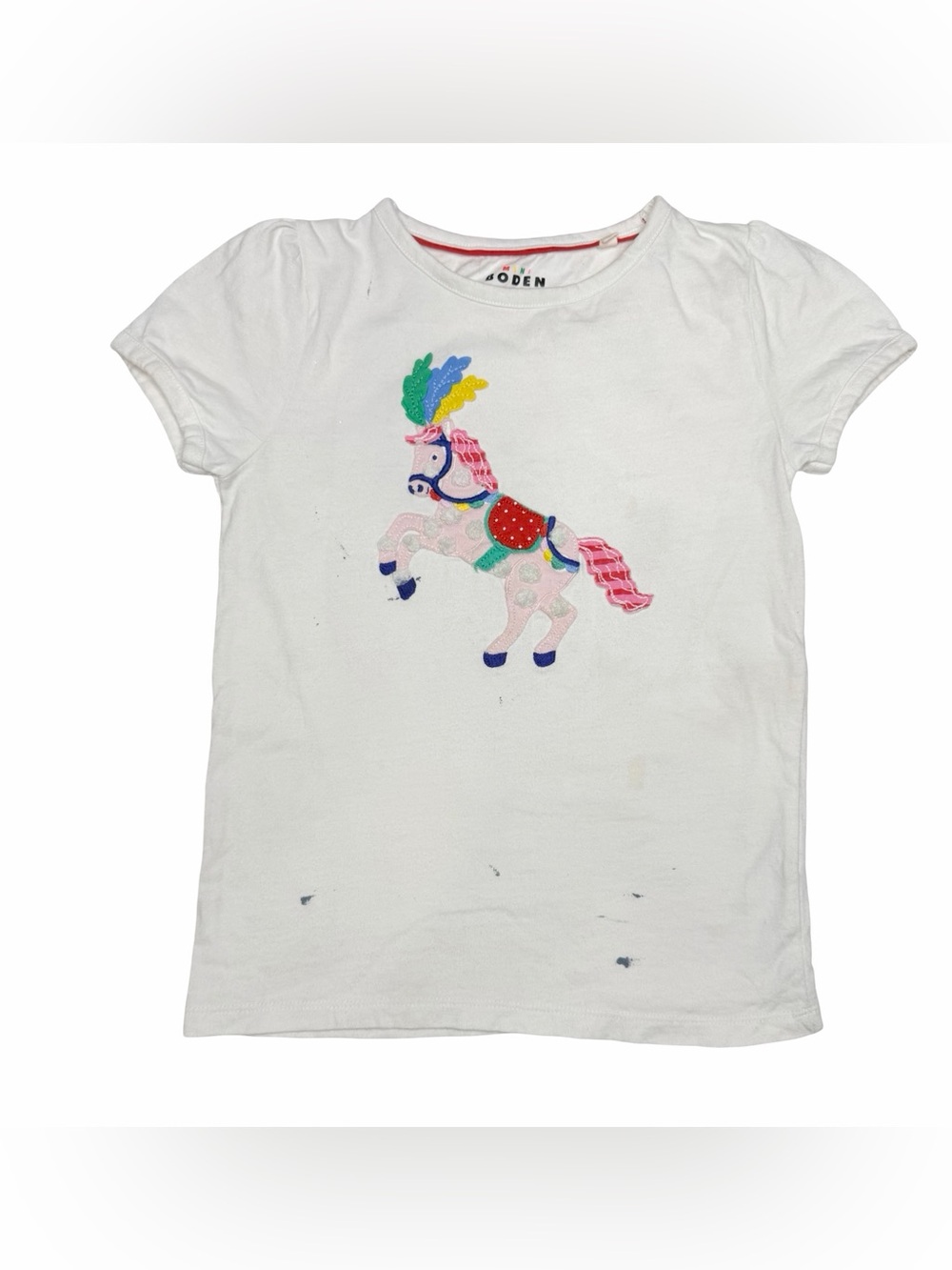 Mini Boden Horse Appliqué Top‎